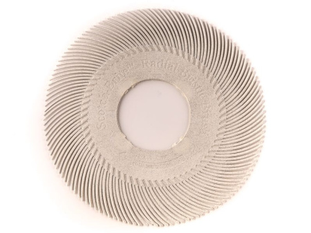 30127 3M™ Scotch-Brite Радиальный круг Bristle RB-ZB T-C P120, 75ммх9,53мм, белый