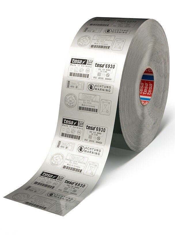 tesa® 6940 (120мм Х 300м) серебро \ черный (глянец): плотность адгезива 25г/м², толщина 95 μm (без лайнера). Код цвета: 35