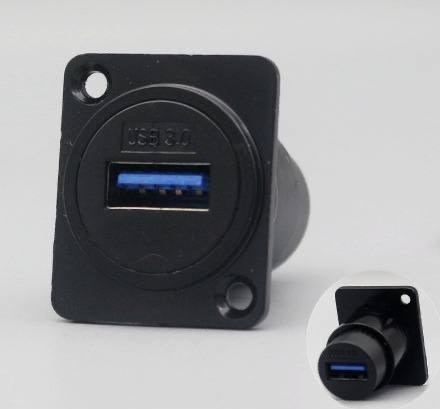 Разъем встраиваемый USB 3.0 Форма "Квадрат\Круглый" АМ