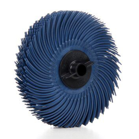 30129 3M™ Scotch-Brite Радиальный круг Bristle RB-ZB T-C P400, 75ммх9,53мм, синий