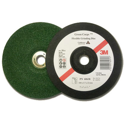 60637 3M Гибкий зачистной круг Green Corps P80 125х3x22мм