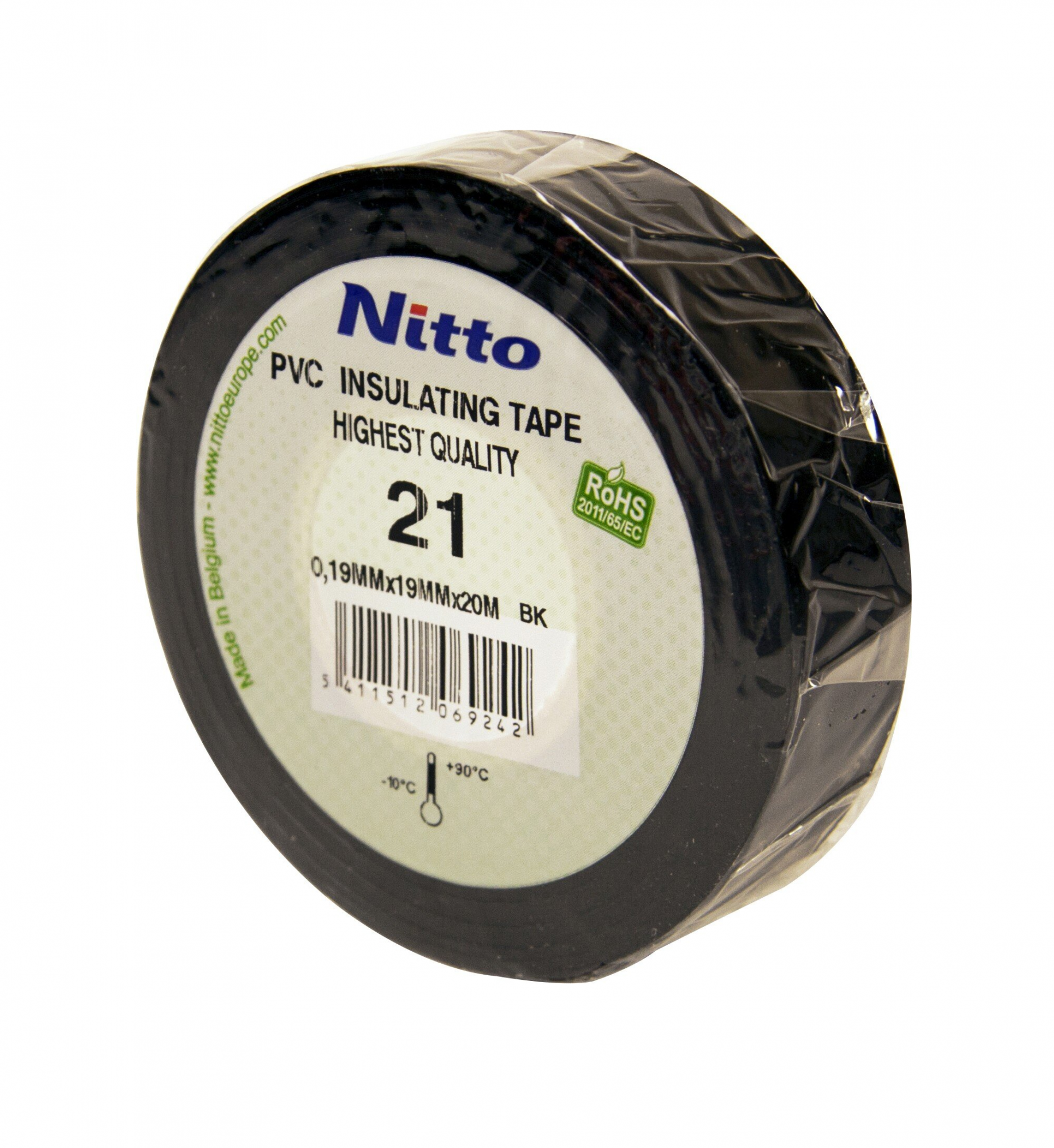 Nitto No. 21 (19мм Х 20м) ПВХ изолента, черный