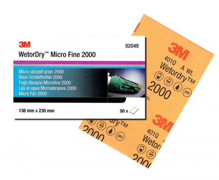 02049 3M Абразивная бумага Wetordry 401Q P2000, 138х230мм